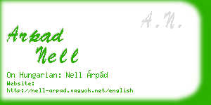 arpad nell business card