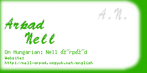 arpad nell business card